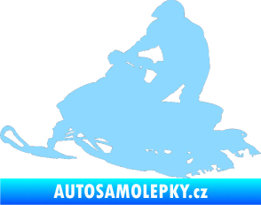 Samolepka Sněžný skútr 001 levá světle modrá