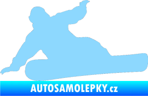 Samolepka Snowboard 001 levá světle modrá
