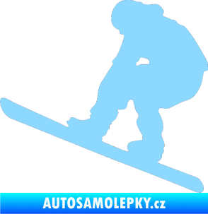 Samolepka Snowboard 002 levá světle modrá