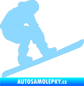 Samolepka Snowboard 002 pravá světle modrá