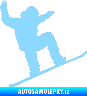 Samolepka Snowboard 003 pravá světle modrá