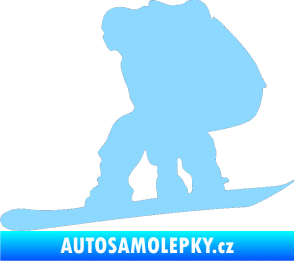 Samolepka Snowboard 010 levá světle modrá