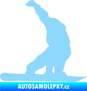 Samolepka Snowboard 011 pravá světle modrá