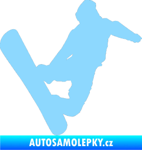 Samolepka Snowboard 020 pravá světle modrá