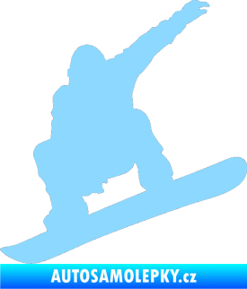 Samolepka Snowboard 021 levá světle modrá