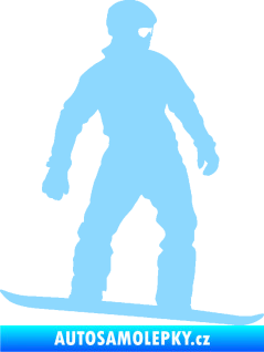 Samolepka Snowboard 024 pravá světle modrá