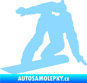 Samolepka Snowboard 025 levá světle modrá