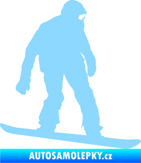 Samolepka Snowboard 027 pravá světle modrá