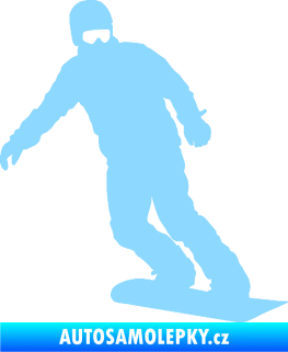 Samolepka Snowboard 029 pravá světle modrá