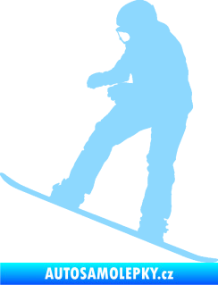 Samolepka Snowboard 030 levá světle modrá