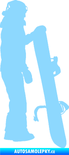 Samolepka Snowboard 032 pravá světle modrá