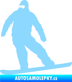 Samolepka Snowboard 034 levá světle modrá