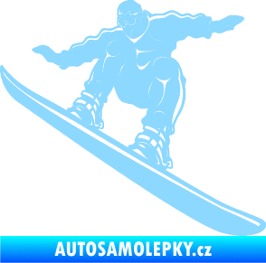 Samolepka Snowboard 038 levá světle modrá