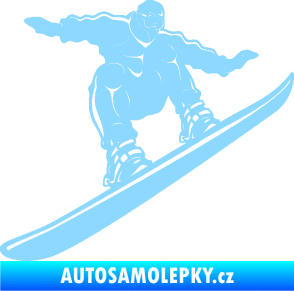 Samolepka Snowboard 038 pravá světle modrá