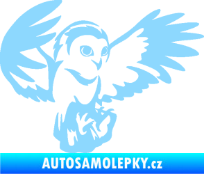 Samolepka Sova 006 pravá světle modrá