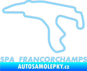 Samolepka Okruh Spa Francorchamps světle modrá
