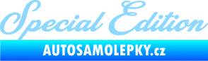 Samolepka Special edition 003 nápis světle modrá