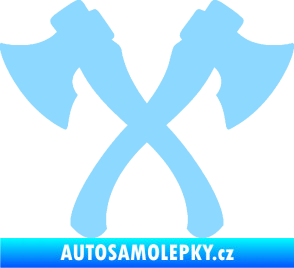 Samolepka Spojené sekery světle modrá