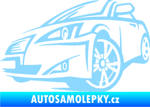 Samolepka Sportovní auto 001 levá světle modrá