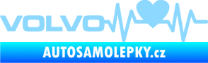 Samolepka Srdeční tep 021 levá Volvo srdcem světle modrá