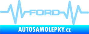 Samolepka Srdeční tep 027 Ford světle modrá