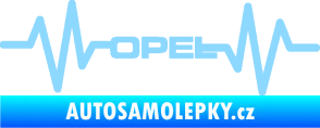 Samolepka Srdeční tep 029 Opel světle modrá