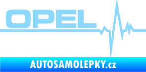 Samolepka Srdeční tep 036 levá Opel světle modrá
