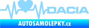 Samolepka Srdeční tep 045 pravá Dacia světle modrá