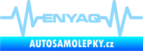 Samolepka Srdeční tep 063 Enyaq světle modrá