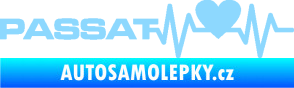 Samolepka Srdeční tep 077 levá Volkswagen Passat světle modrá