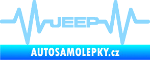 Samolepka Srdeční tep 081 Jeep světle modrá