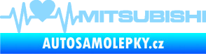 Samolepka Srdeční tep 082 pravá Mitsubishi světle modrá