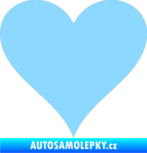 Samolepka Srdíčko 001 světle modrá