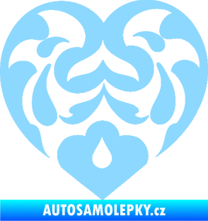 Samolepka Srdíčko 007 světle modrá