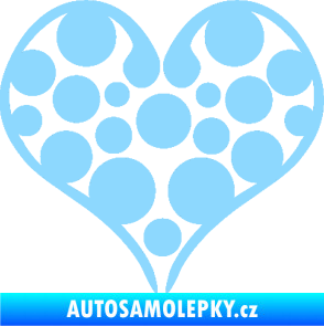 Samolepka Srdíčko 008 světle modrá