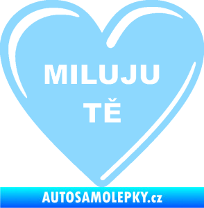 Samolepka Srdíčko 015 miluju tě světle modrá