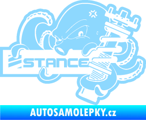 Samolepka Stance nápis s chobotnicí světle modrá