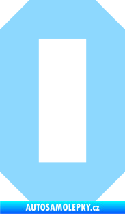 Samolepka Startovní číslo 0 typ 1 světle modrá
