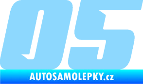 Samolepka Startovní číslo 05 typ 6 světle modrá
