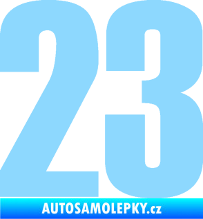 Samolepka Startovní číslo 23 typ 2          světle modrá