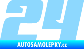 Samolepka Startovní číslo 24 typ 6 světle modrá
