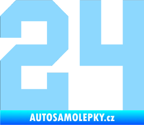 Samolepka Startovní číslo 24 světle modrá