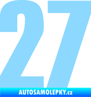 Samolepka Startovní číslo 27 typ 2     světle modrá