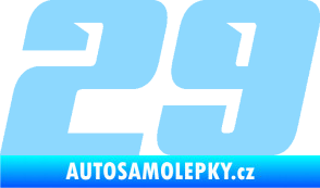 Samolepka Startovní číslo 29 typ 6 světle modrá