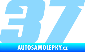 Samolepka Startovní číslo 37 typ 6 světle modrá
