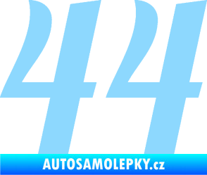 Samolepka Startovní číslo 44 typ 3 světle modrá