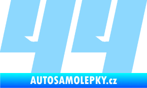 Samolepka Startovní číslo 44 typ 6 světle modrá