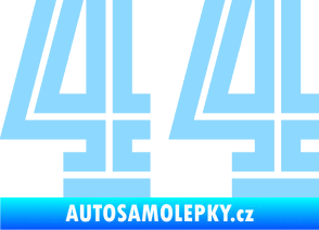 Samolepka Startovní číslo 44 typ 7 světle modrá
