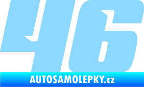 Samolepka Startovní číslo 46 typ 6 světle modrá