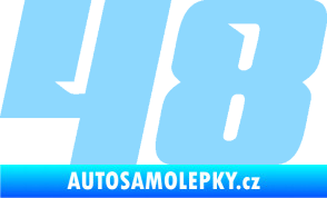 Samolepka Startovní číslo 48 typ 6 světle modrá